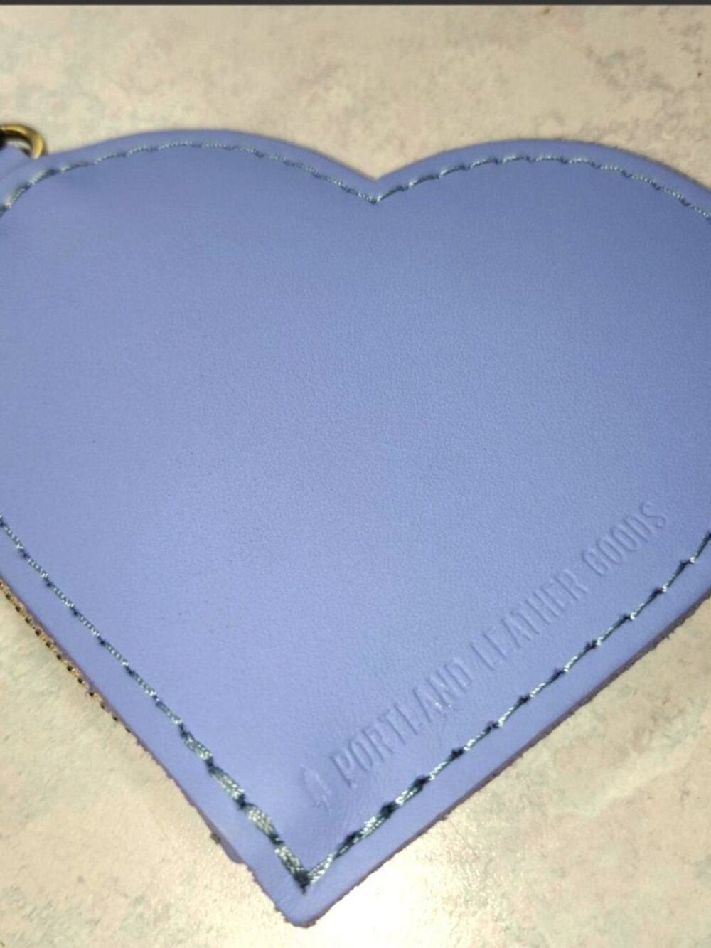 NWOT! PLG Heart zipper keychain pouch in Jacaranda.